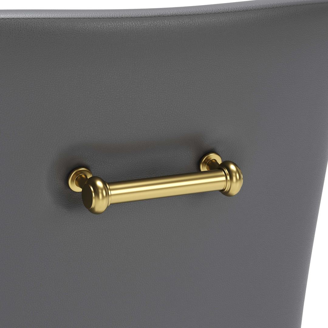 Zuo Maxine Dining Chair Gray & Gold
