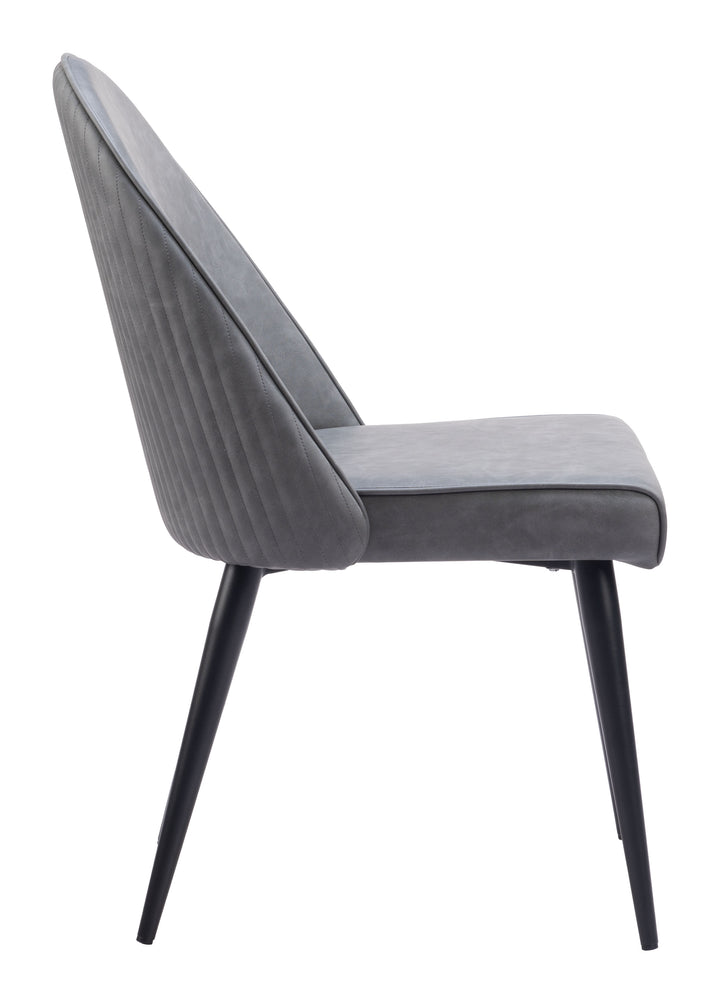 Zuo Silloth Armless Dining Chair (Set of 2) Gray