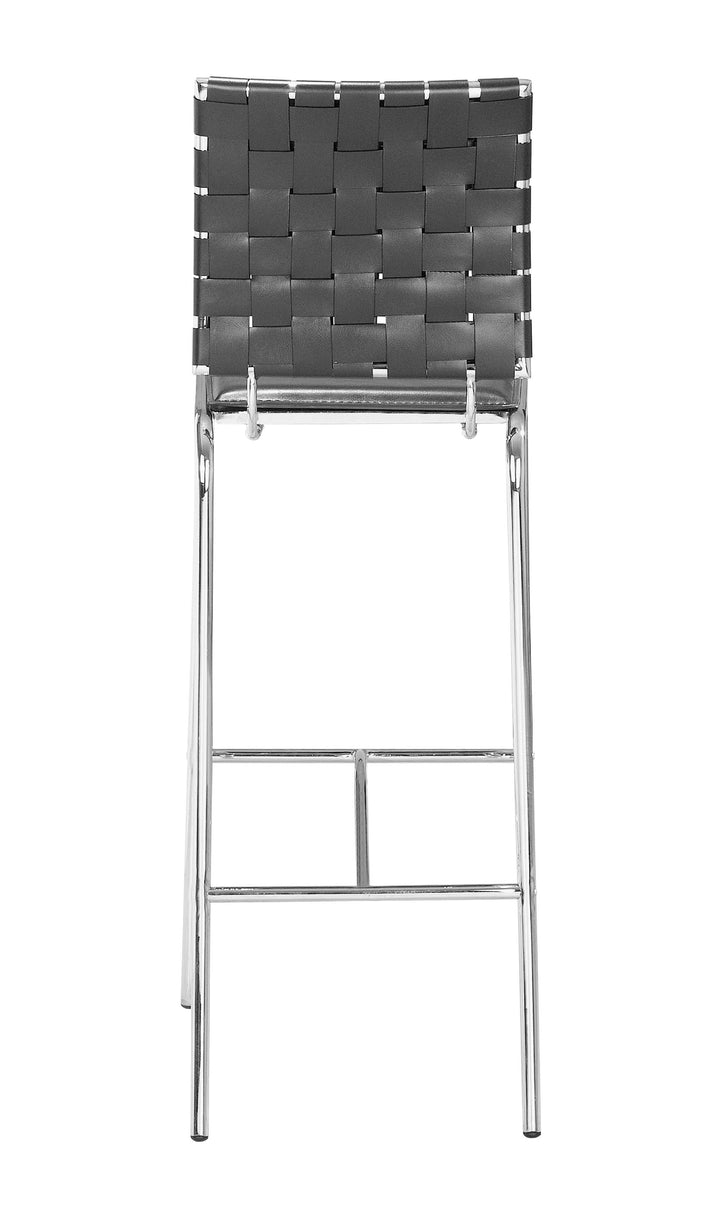 Zuo Criss Cross Barstool (Set of 2) Black