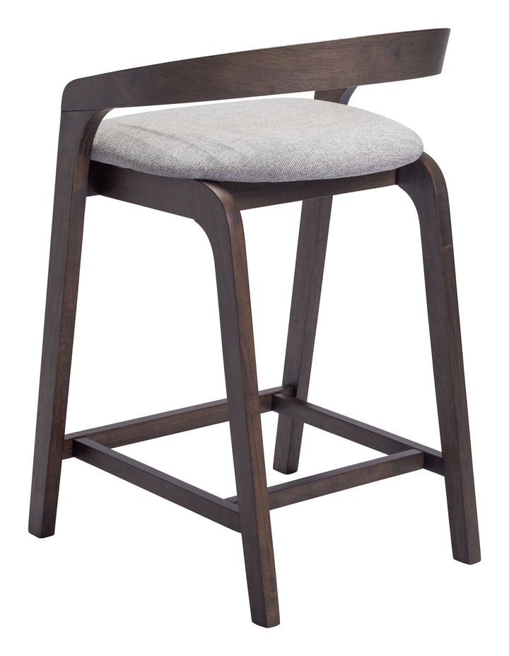 Zuo Troy Counter Stool (Set of 2) Dove Gray & Espresso