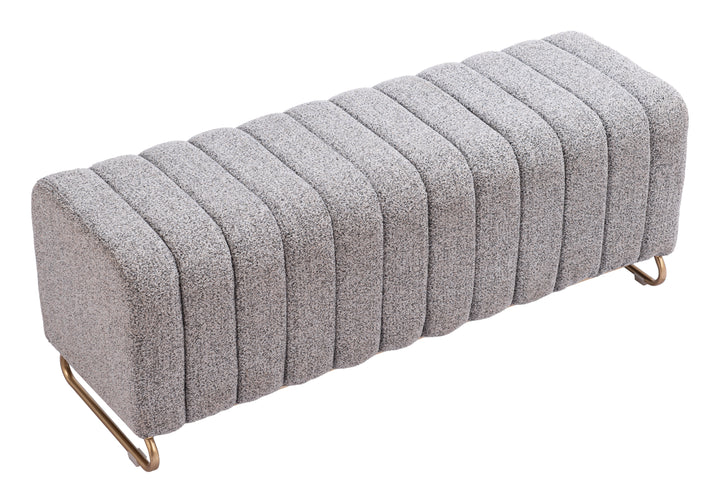 Zuo Pender Bench Stone Gray