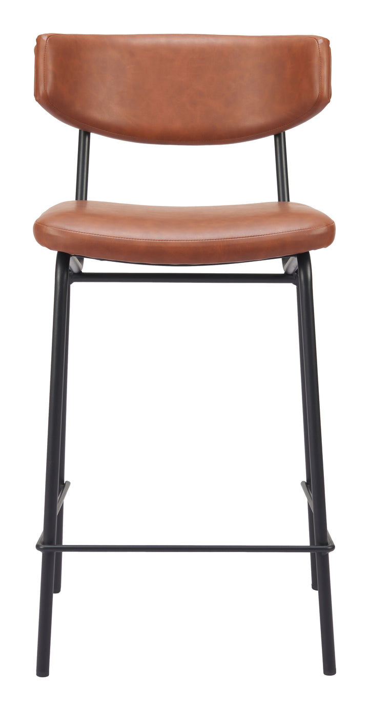 Zuo Charon Counter Stool (Set of 2) Vintage Brown