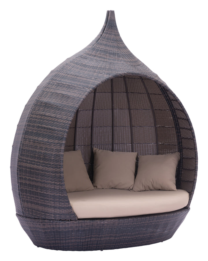 Zuo Martinique Beach Daybed Brown & Beige