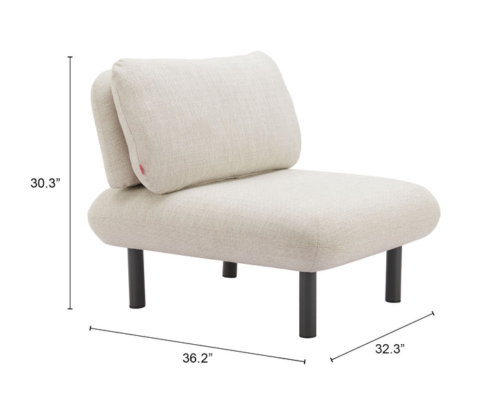 Zuo Aperto Accent Chair Beige