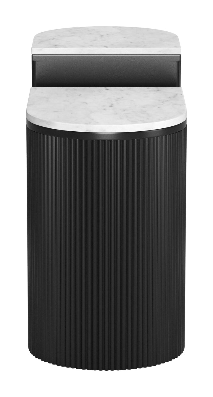 Zuo Ormara Side Table Set (2-Piece) White & Black