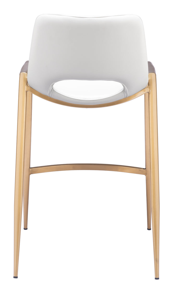 Zuo Desi Counter Stool (Set of 2) White & Gold