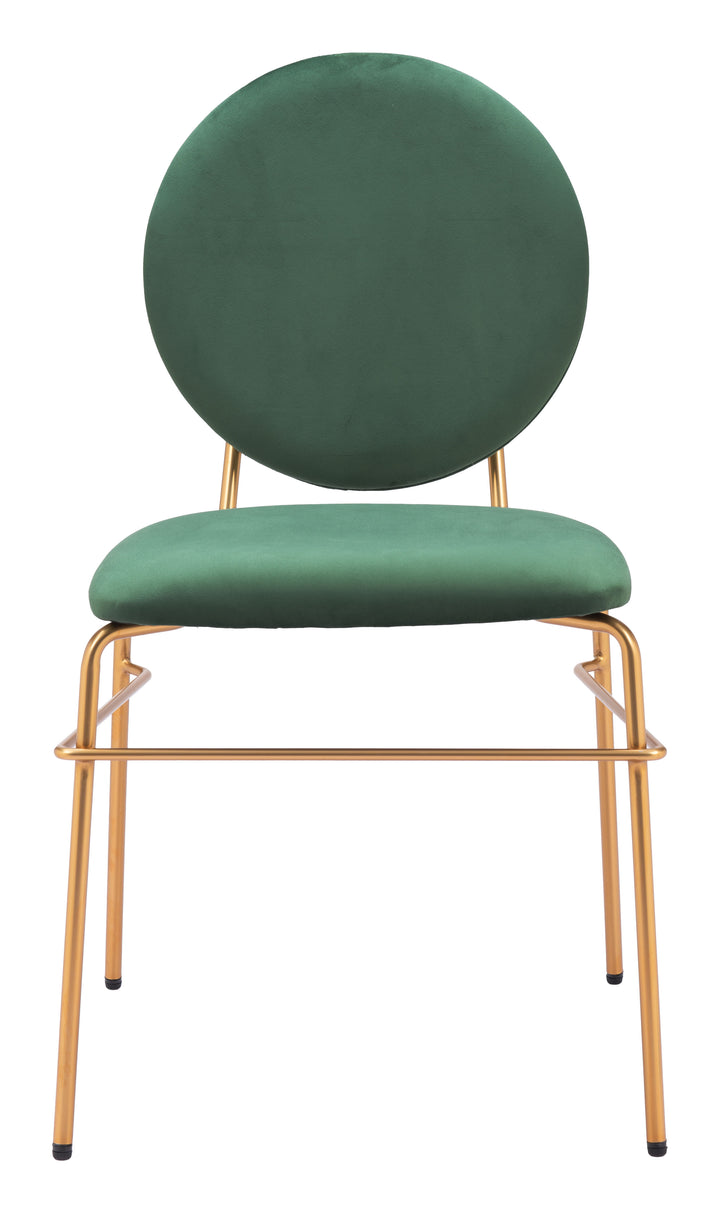 Zuo Odessa Dining Chair (Set of 2) Green & Gold