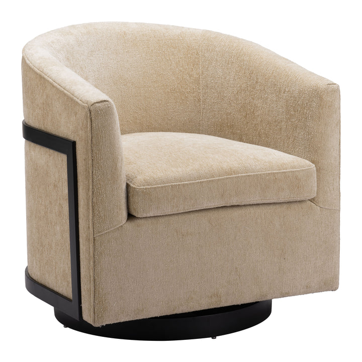 Zuo Hanko Swivel Chair Golden Beige