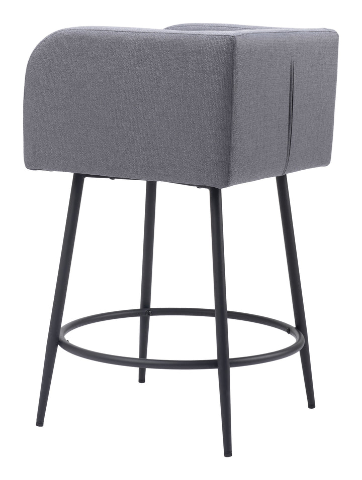 Zuo Horbat Counter Stool (Set of 2) Gray