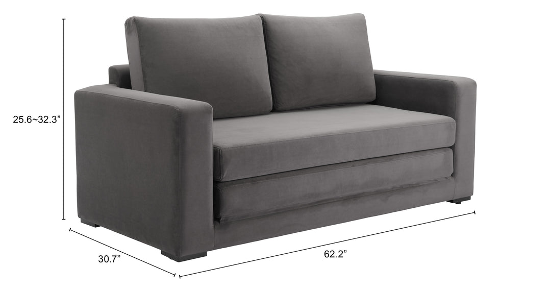 Zuo Jide Sleeper Sofa Gray