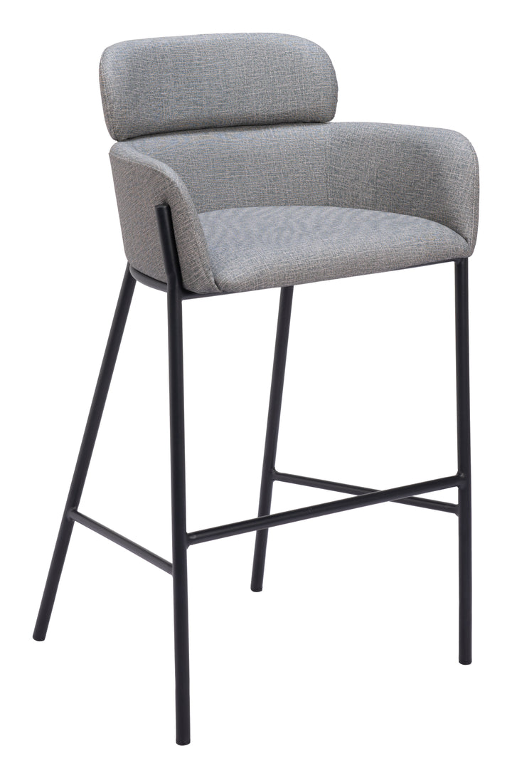 Zuo Bremor Barstool Slate Gray