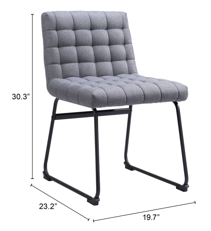Zuo Pago Dining Chair (Set of 2) Gray