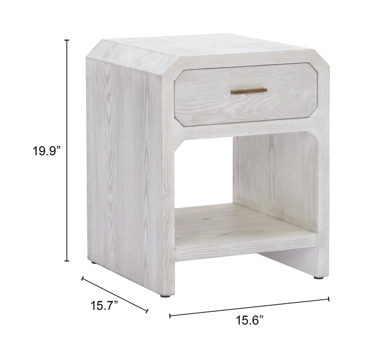 Zuo Yume Side Table Oak White
