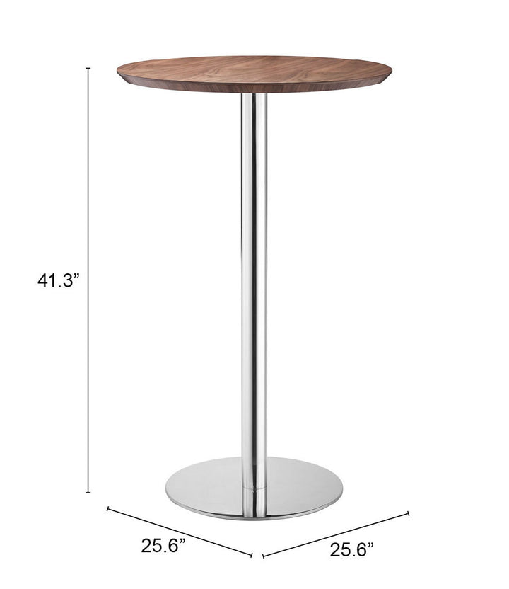 Zuo Bergen Bar Table Walnut
