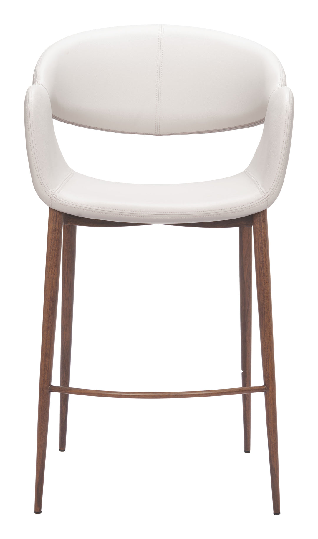 Zuo Limay Counter Stool (Set of 2) Beige & Walnut