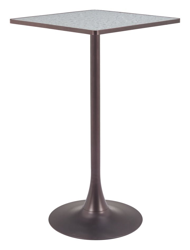 Zuo Spot Bar Table Gray & Bronze