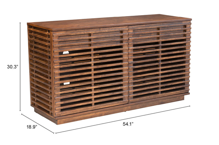 Zuo Linea Credenza Walnut