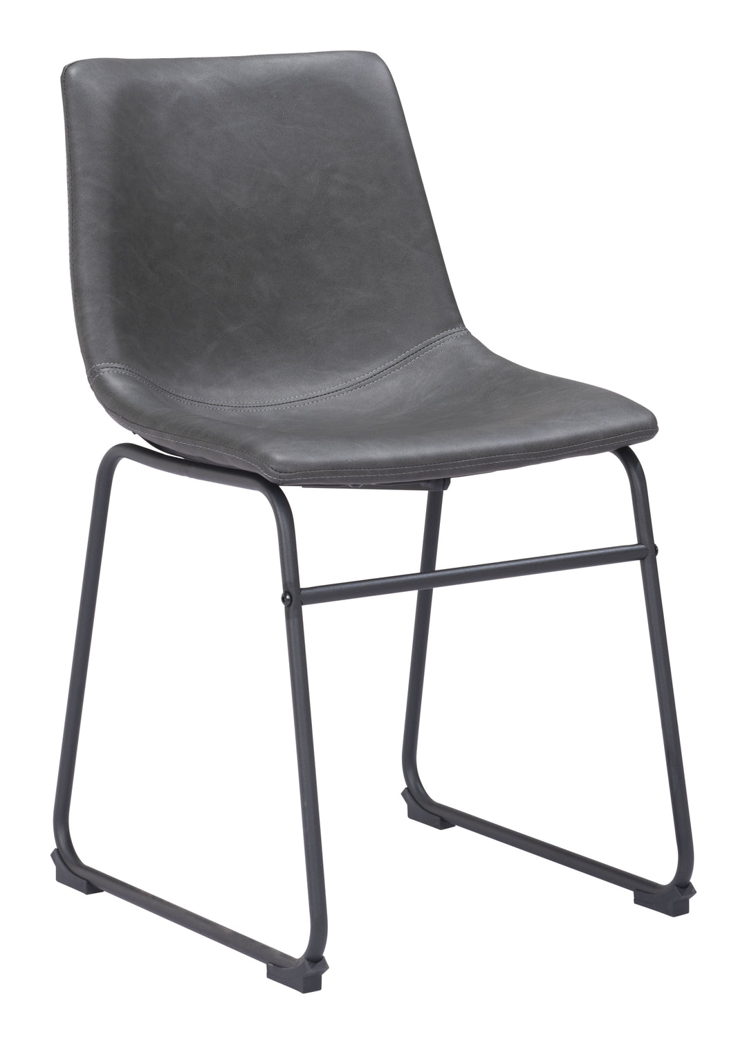 Zuo Smart Dining Chair (Set of 2) Charcoal