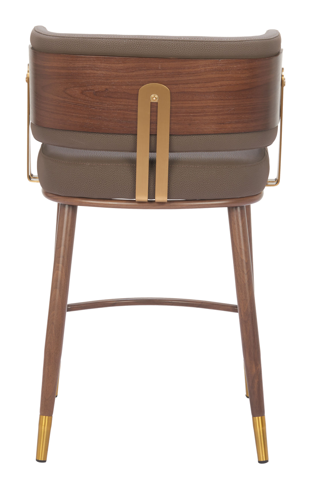 Zuo Brew Counter Stool Brown & Walnut