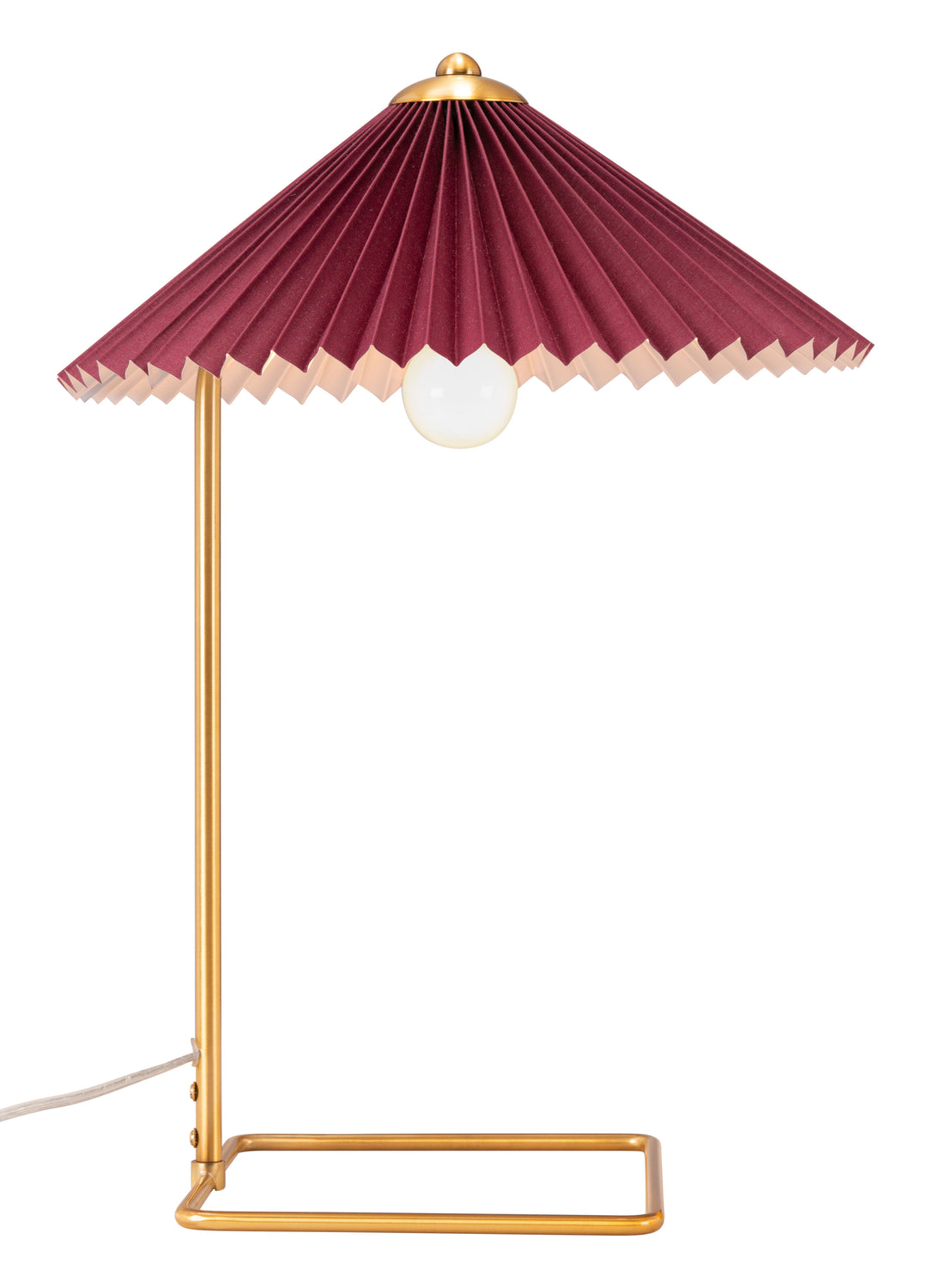 Zuo Charo Table Lamp Red & Gold
