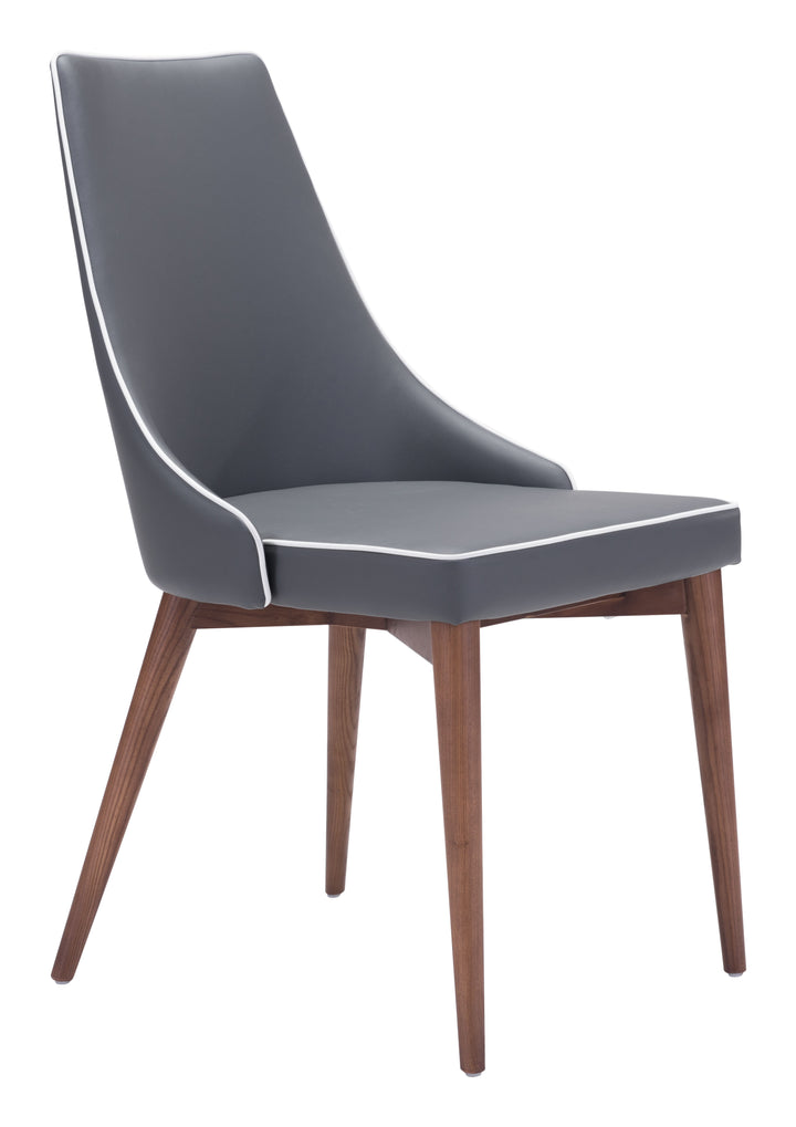 Zuo Moor Dining Chair (Set of 2) Dark Gray