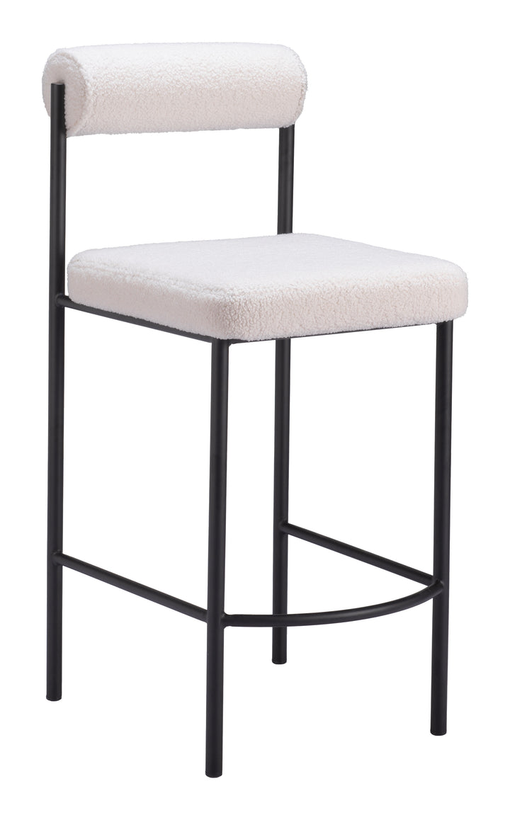 Zuo Livorno Counter Stool (Set of 2) Ivory