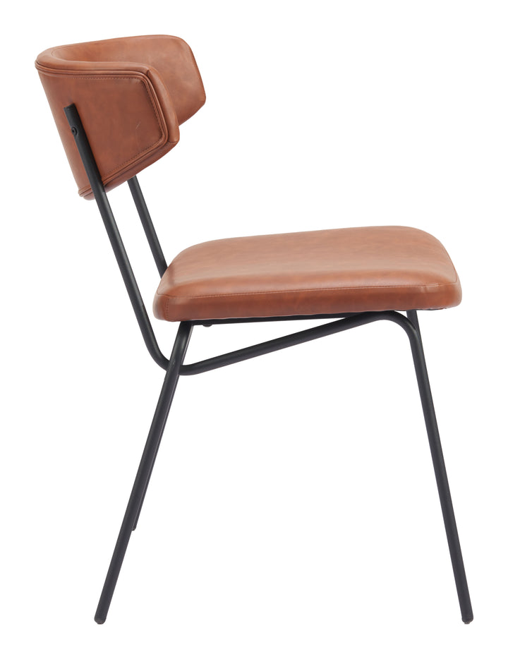 Zuo Charon Dining Chair (Set of 2) Vintage Brown