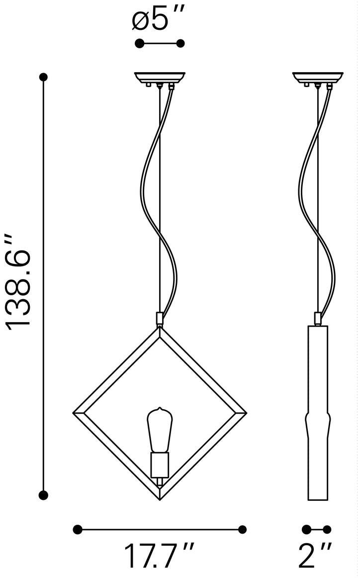 Zuo Rotorura Ceiling Lamp Rust
