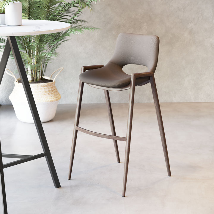 Zuo Desi Barstool (Set of 2) Brown & Walnut