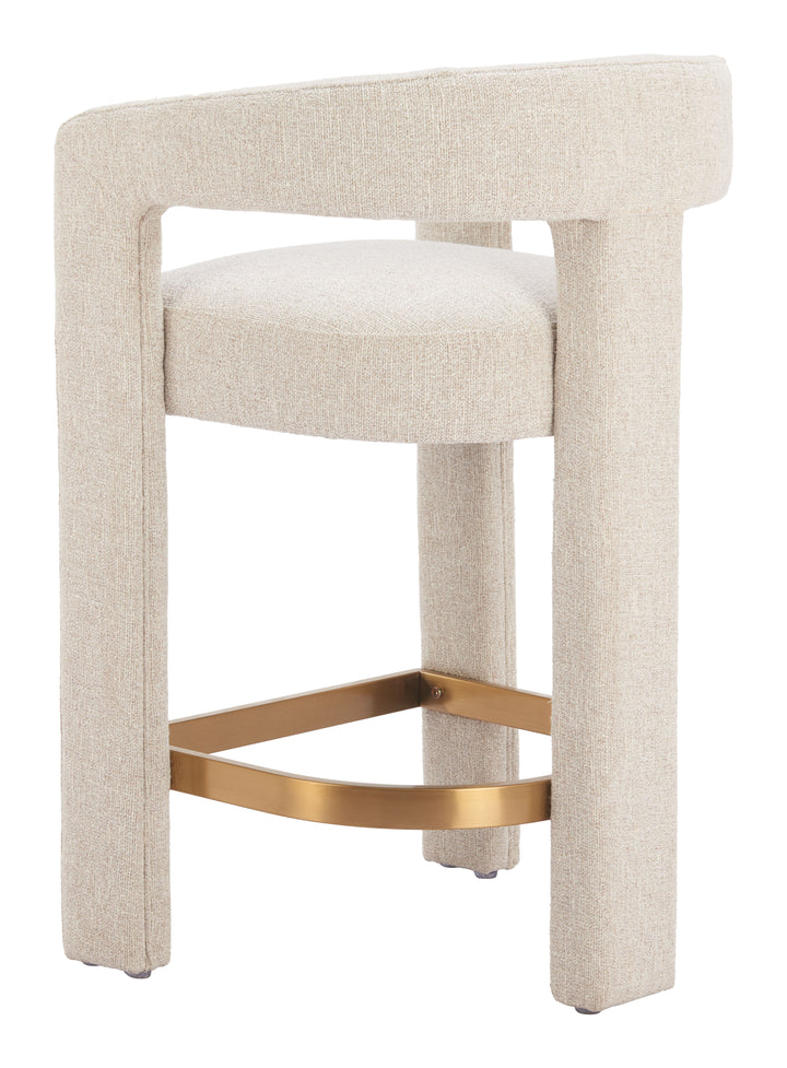 Zuo Saiko Counter Stool Beige