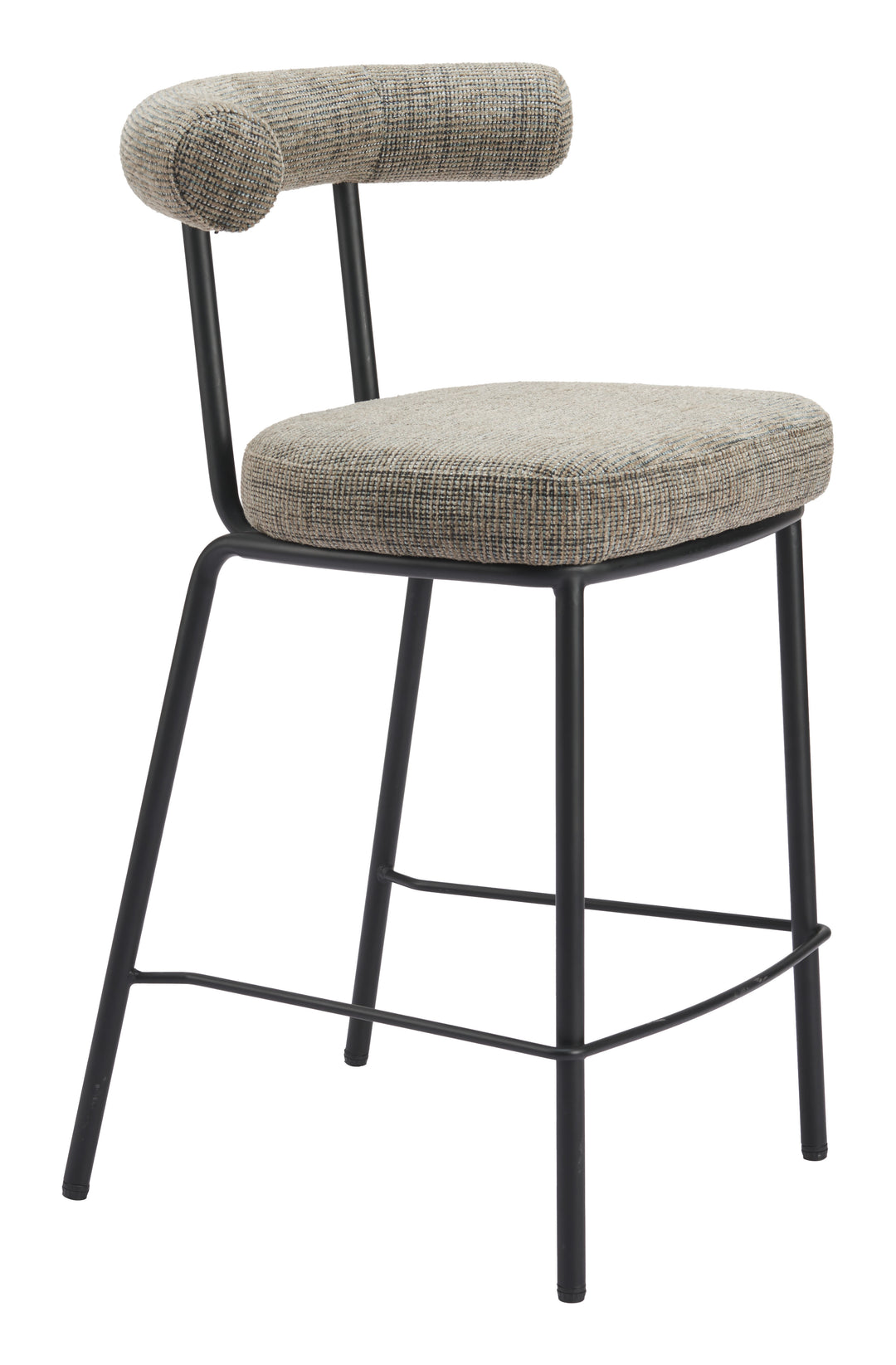 Zuo Kede Counter Stool Green Tweed