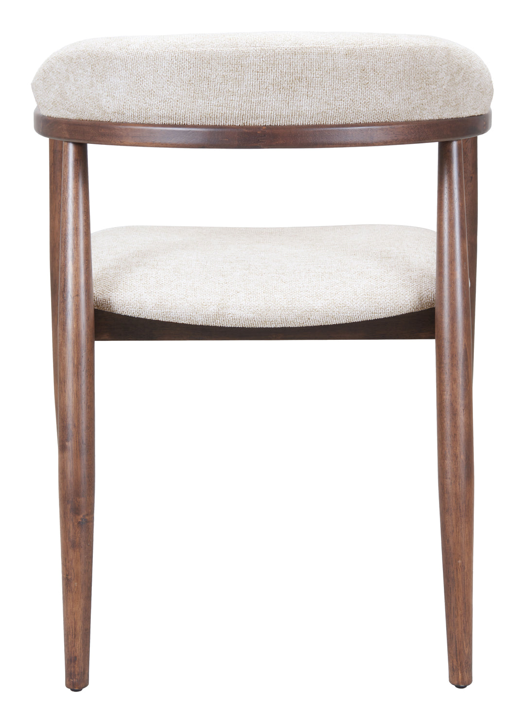 Zuo Goka Dining Chair Beige & Walnut