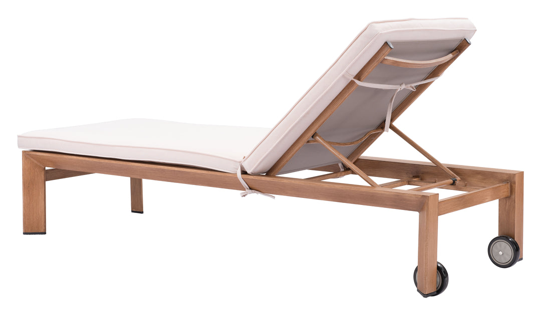 Zuo Cozumel Lounge Chair Beige & Natural