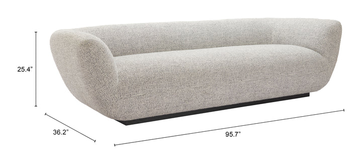 Zuo Zambet Sofa Pewter Gray