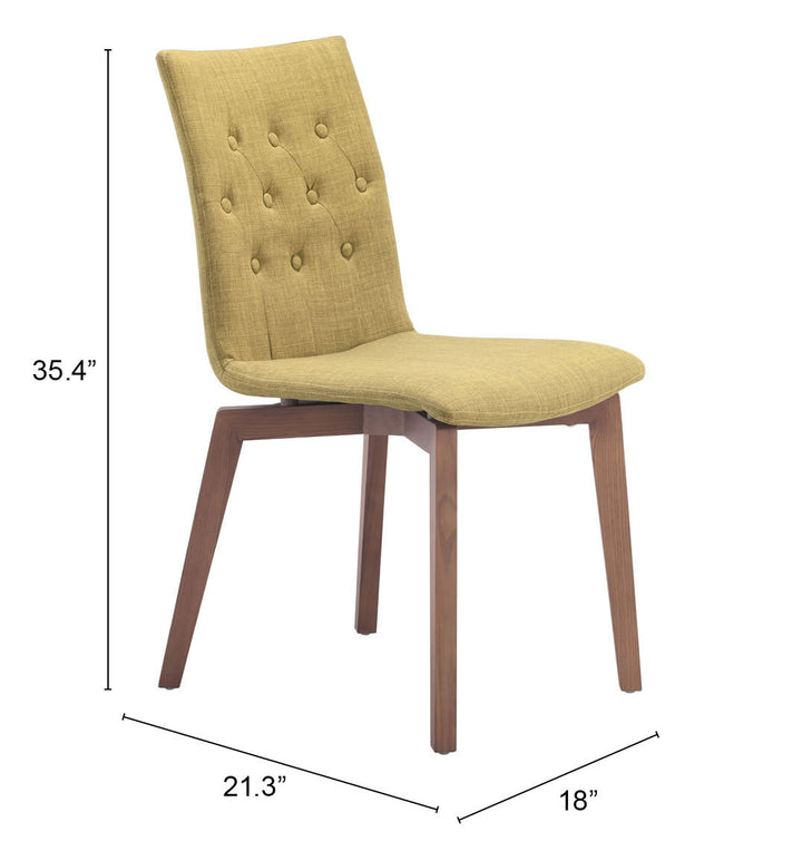 Zuo Orebro Dining Chair (Set of 2) Pea Green