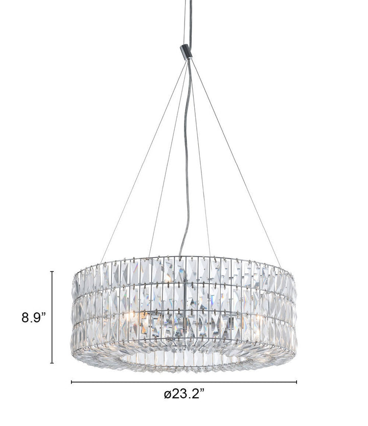 Zuo Jena Ceiling Lamp Chrome