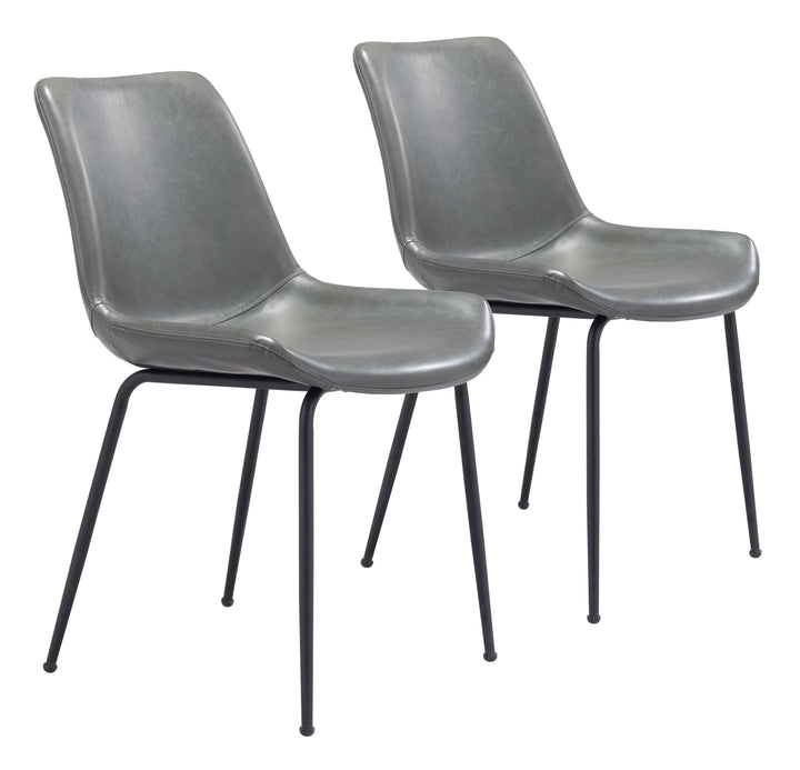 Zuo Byron Dining Chair (Set of 2) Gray
