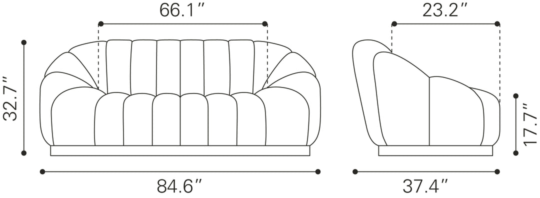 Zuo Bhutan Sofa Cream