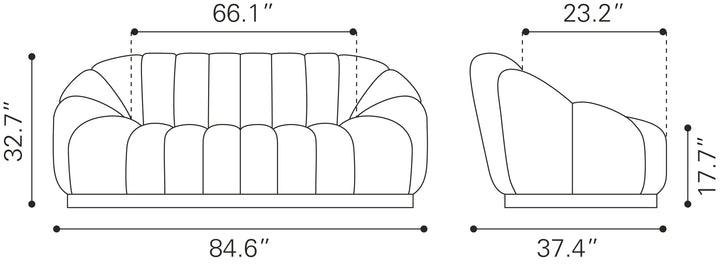 Zuo Bhutan Sofa Cream