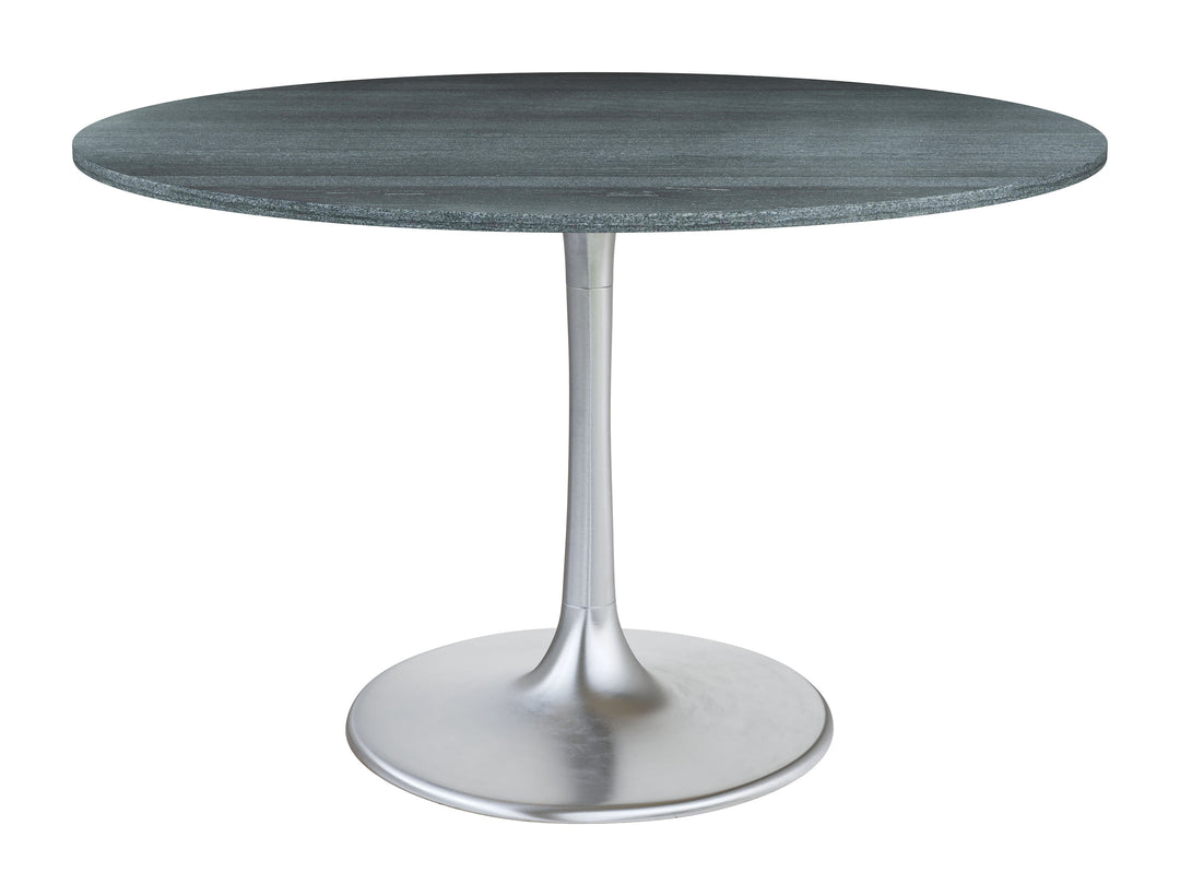 Zuo Metropolis Dining Table Gray & Silver
