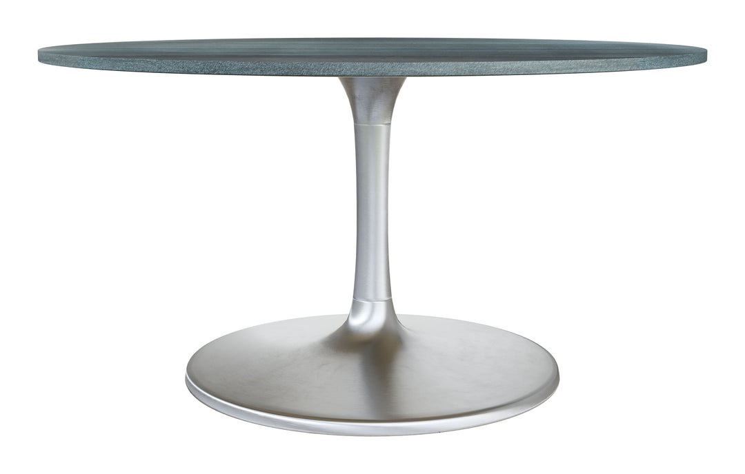 Zuo Metropolis Dining Table (60") Gray & Silver