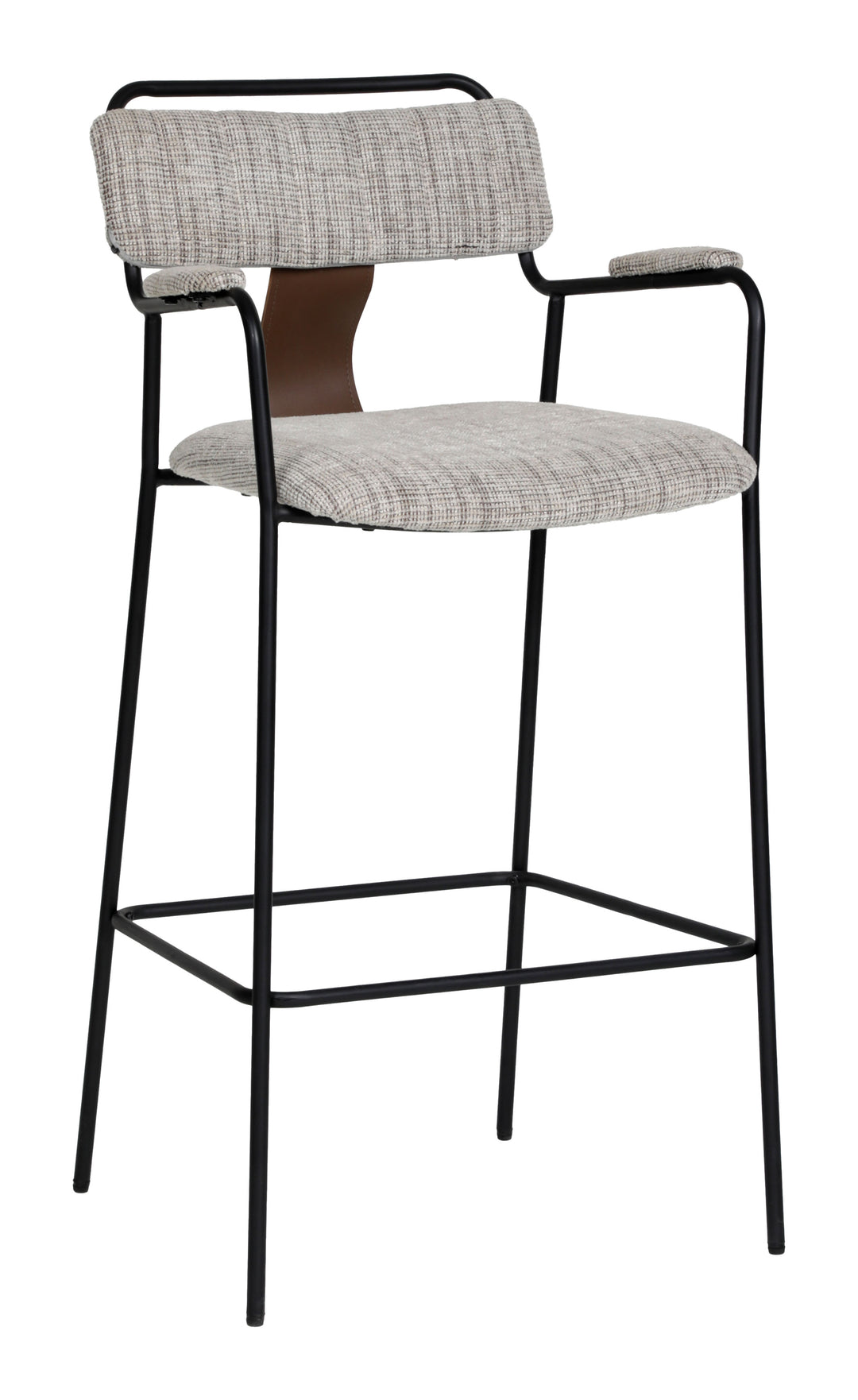 Zuo Couva Barstool (Set of 2) Gray Tweed