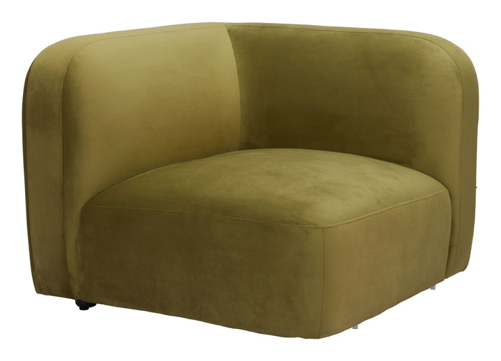 Zuo Biak Corner Chair Green