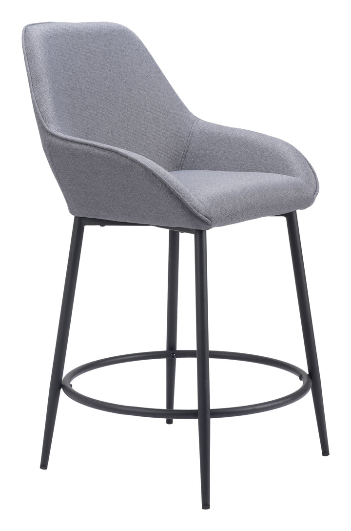Zuo Vila Counter Stool (Set of 2) Gray