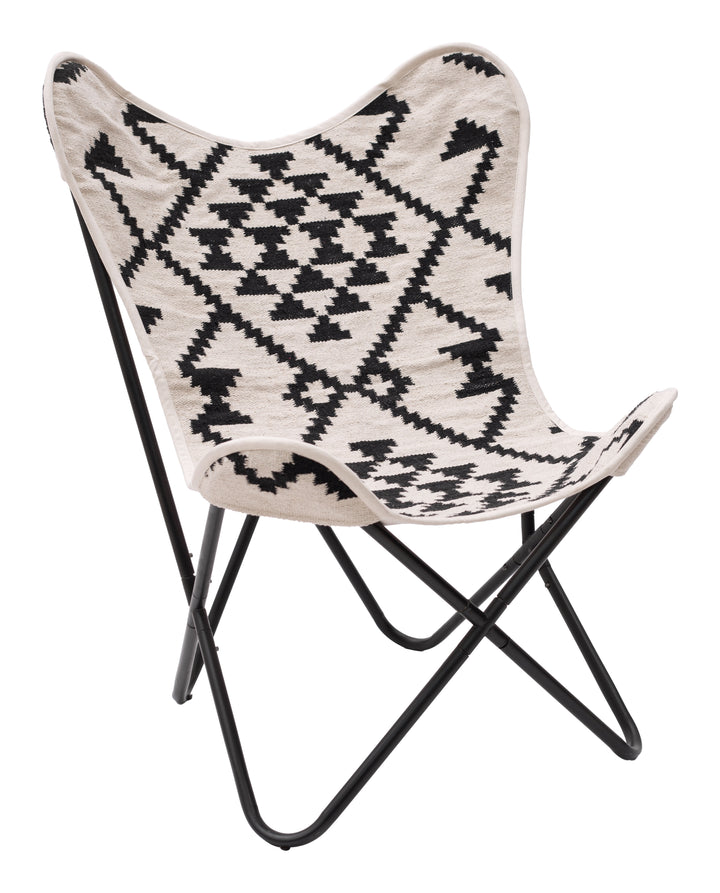 Zuo Rabat Accent Chair Beige & Black