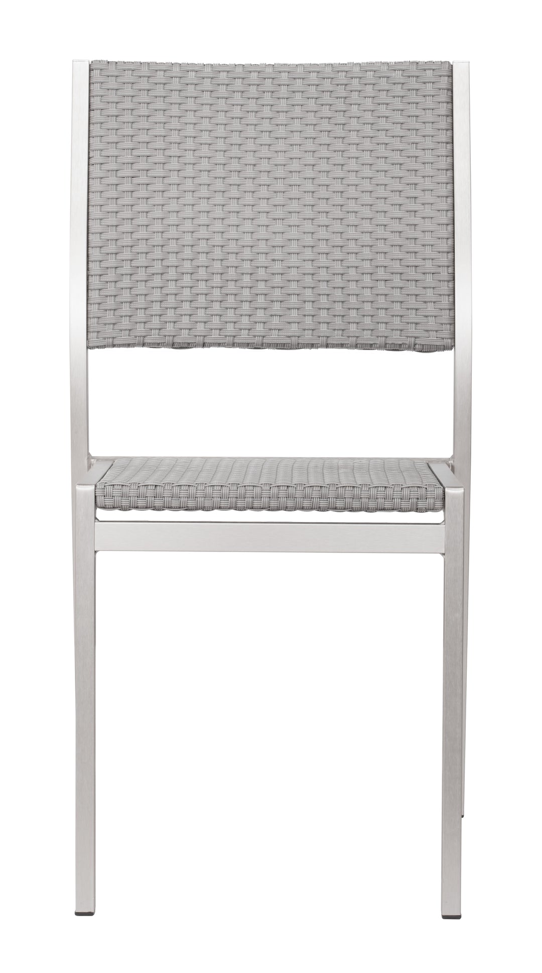 Zuo Metropolitan Armless Dining Chair (Set of 2) Gray & Silver