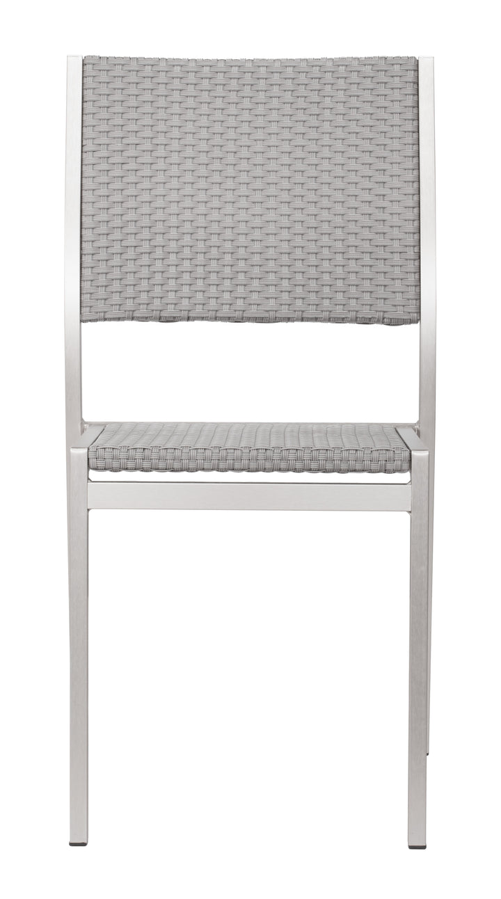Zuo Metropolitan Armless Dining Chair (Set of 2) Gray & Silver