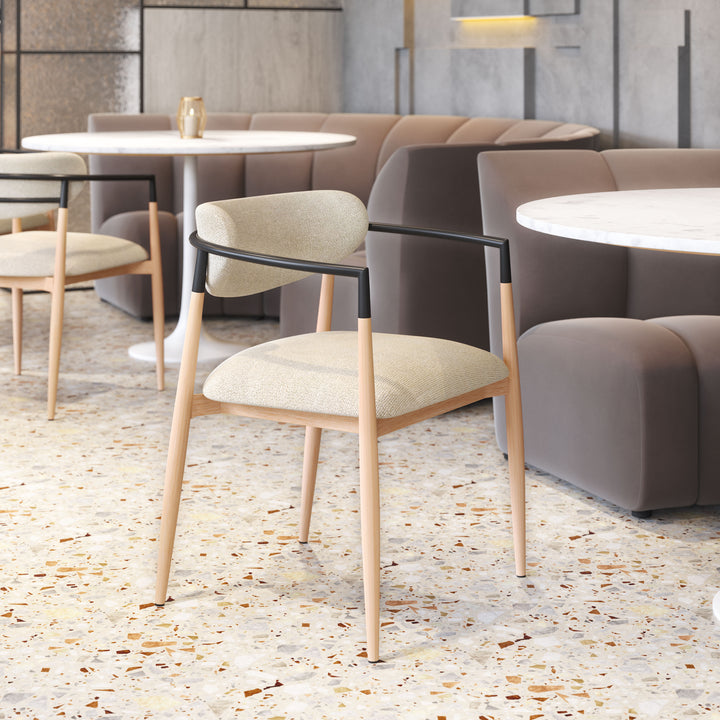 Zuo Equinox Dining Chair Oyster Gray & Natural