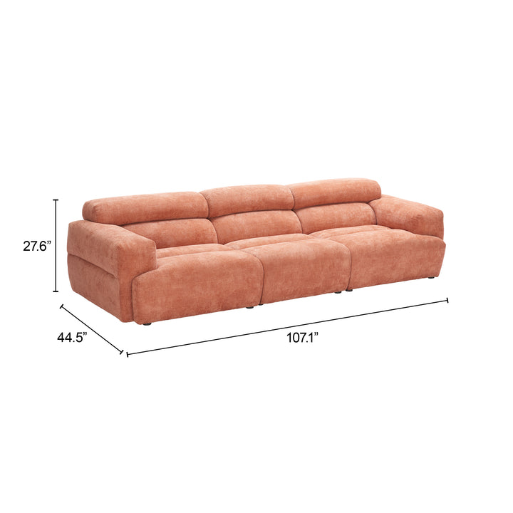 Zuo Alis Modular Sectional Orange