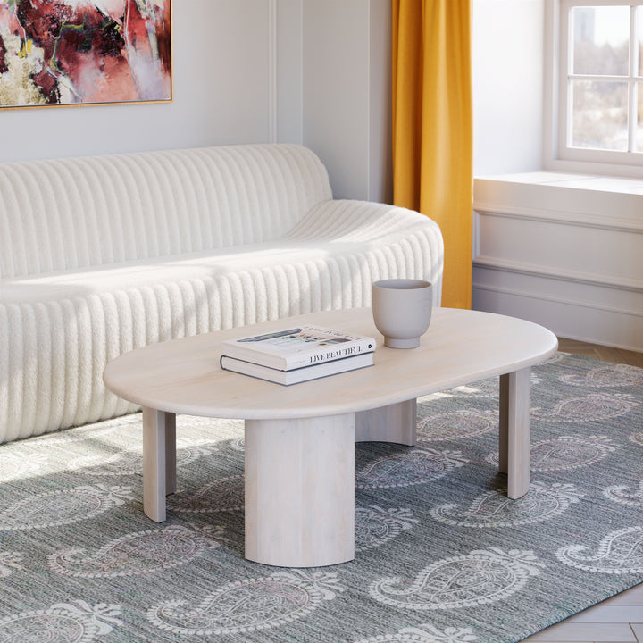 Zuo Risan Coffee Table Whitewashed
